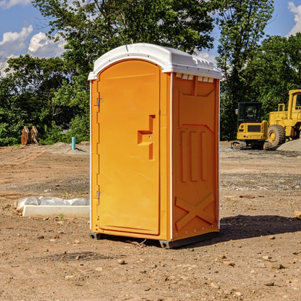 how often are the portable toilets cleaned and serviced during a rental period in Split Rock SD